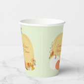 Gobelets En Papier Baby shower Citrouille d'automne (Droite)