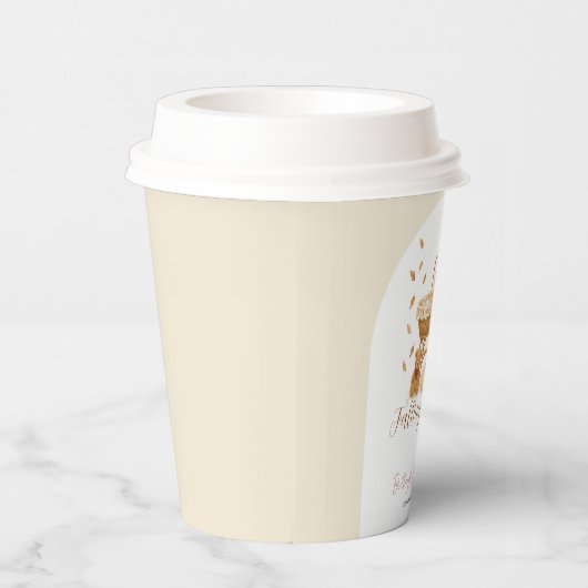 Gobelets En Papier Baby shower Citrouille d'automne (Droite)