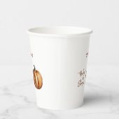 Gobelets En Papier Baby shower Citrouille de Fall Little (Droite)