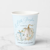 Gobelets En Papier Baby shower Citrouille Fall Boy Blue Little (Verso)