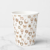 Gobelets En Papier Baby shower Citrouille floral (Verso)