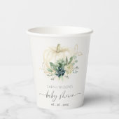 Gobelets En Papier Baby shower Citrouille succulent bleu bleu bleu Du (Verso)