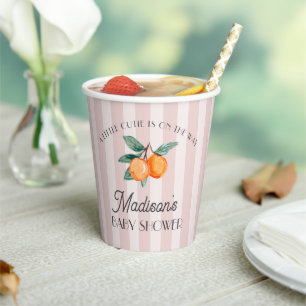 Gobelets En Papier Baby shower Citrus de Little Cutie Rose