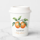 Gobelets En Papier Baby shower Citrus Orange (Verso)