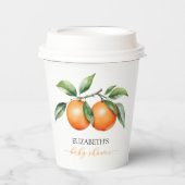 Gobelets En Papier Baby shower Citrus Orange (Recto)
