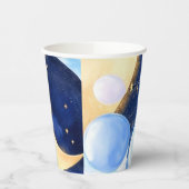 Gobelets En Papier Baby shower cosmique Lune et étoiles inspirées (Gauche)