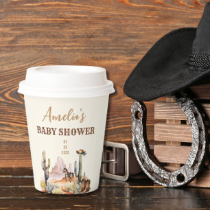 Gobelets En Papier Baby Shower Cow-Boy Far West