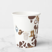 Gobelets En Papier Baby shower Cowboy (Verso)