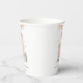 Gobelets En Papier Baby shower Cute Pastel Cactus Boho Llama (Droite)