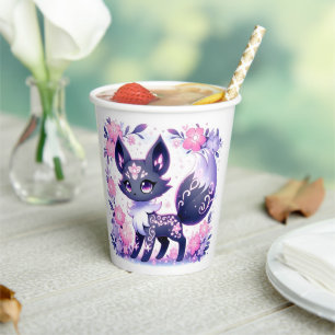 Gobelets En Papier Baby shower Cute Pastel Fox