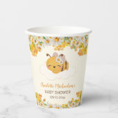 Gobelets En Papier Baby shower d'abeilles (Recto)