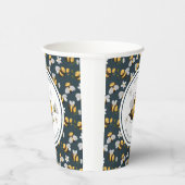 Gobelets En Papier Baby shower d'abeilles à fleur marguerite (Droite)