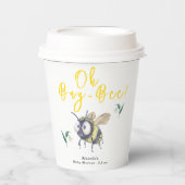 Gobelets En Papier Baby shower d'abeilles miel (Recto)