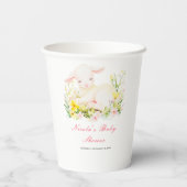 Gobelets En Papier Baby shower d'agneau de printemps (Verso)