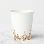 Gobelets En Papier Baby shower d'animaux d'aquarelle neutre pour le g (Verso)