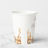 Gobelets En Papier Baby shower d'animaux d'aquarelle neutre pour le g (Droite)