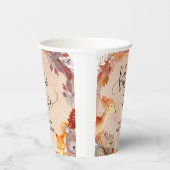 Gobelets En Papier Baby shower d'animaux de bois d'automne personnali (Droite)