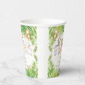 Gobelets En Papier Baby shower d'animaux de la forêt Safari Green (Droite)