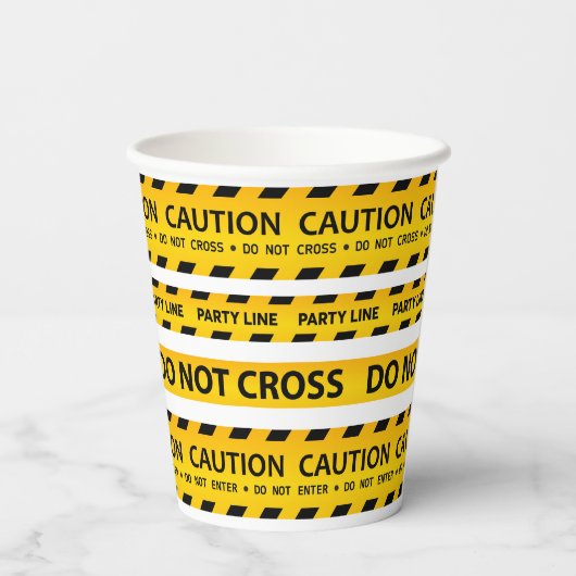 Gobelets En Papier Baby shower d'anniversaire de la construction mode (Verso)