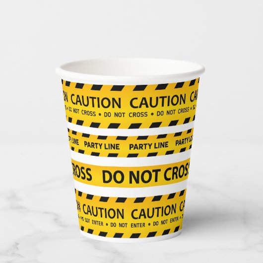 Gobelets En Papier Baby shower d'anniversaire de la construction mode (Recto)