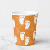 Gobelets En Papier Baby shower d'aquarelle d'automne Motif d'empreint (Gauche)