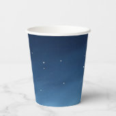 Gobelets En Papier Baby shower d'astronautes de l'Ours bleu (Verso)