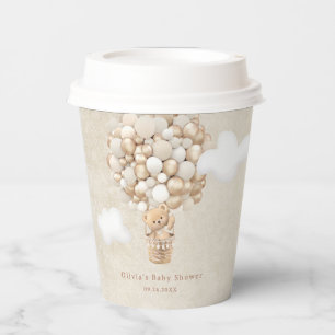 Gobelets En Papier Baby shower d'attente de l'ours en peluche