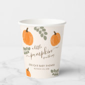 Gobelets En Papier Baby shower d'automne Citrouille mignon Eucalyptus (Recto)