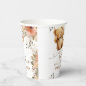 Gobelets En Papier Baby shower d'automne de l'ours en peluche chute e (Droite)