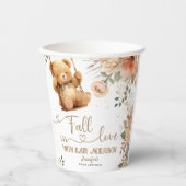 Gobelets En Papier Baby shower d'automne de l'ours en peluche chute e (Recto)