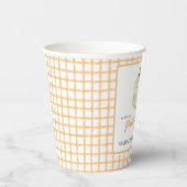 Gobelets En Papier Baby shower d'automne de petite aquarelle Citrouil (Droite)