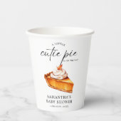 Gobelets En Papier Baby shower d'automne du Citrouille Cutie Pie (Recto)