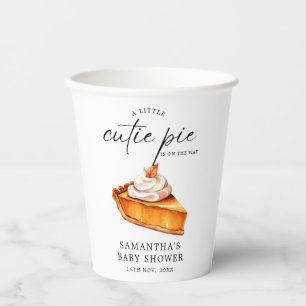 Gobelets En Papier Baby shower d'automne du Citrouille Cutie Pie