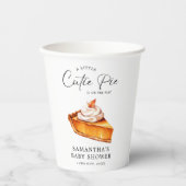 Gobelets En Papier Baby shower d'automne du Citrouille Cutie Pie (Recto)