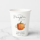 Gobelets En Papier Baby shower d'automne floral moderne (Verso)