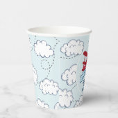 Gobelets En Papier Baby shower d'avion rouge (Droite)