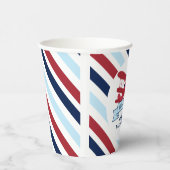 Gobelets En Papier Baby shower d'avion rouge (Droite)