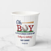 Gobelets En Papier Baby shower de baseball Boys (Recto)