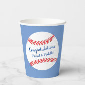 Gobelets En Papier Baby shower de baseball Little Slugger  (Verso)