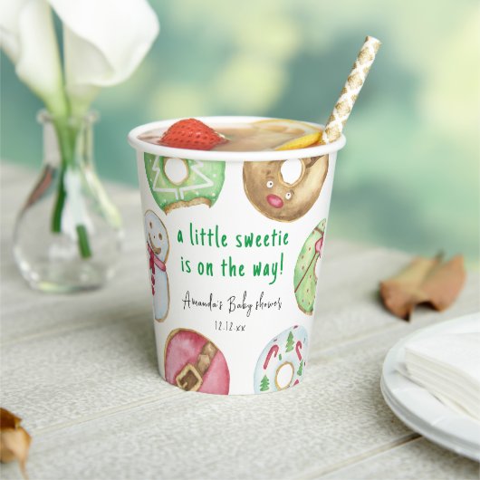 Gobelets En Papier Baby shower de biscuits et beignets de Noël (Insitu)