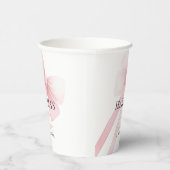 Gobelets En Papier Baby shower de boule rose (Droite)