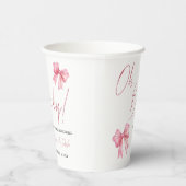 Gobelets En Papier Baby shower de boule rose (Droite)