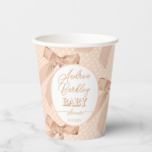 Gobelets En Papier Baby shower de cache de cache (Recto)