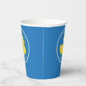 Gobelets En Papier Baby shower de canard sophistiqué bleu couleur per (Droite)