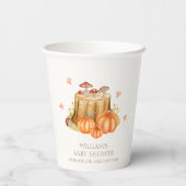 Gobelets En Papier Baby shower de champignon Citrouille de bois (Verso)