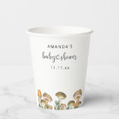 Gobelets En Papier Baby shower de champignons forestiers (Verso)