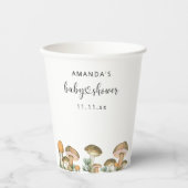 Gobelets En Papier Baby shower de champignons forestiers (Recto)