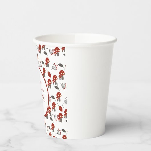 Gobelets En Papier Baby shower de champignons mignons Jardin Forêt Me (Gauche)