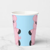 Gobelets En Papier Baby shower de cochon bleu (Gauche)
