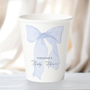 Gobelets En Papier Baby shower de coquette de la cave bleue